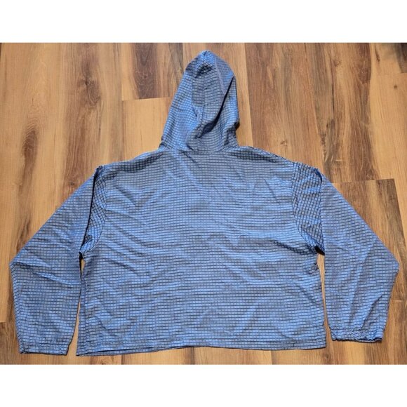 TSG Trends Sports Gear 1/4 Zip Hooded Cropped Windbreaker Blue M / L Vintage - Picture 7 of 7